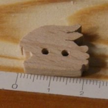 Bouton lapin 22mm bois massif fait main 