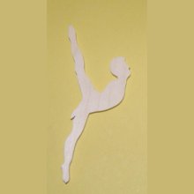 Figurine danseuse 3mm bois massif fait main embellissement scrapbooking danse