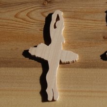 Figurine danseuse 3mm bois massif fait main embellissement scrapbooking danse
