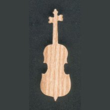 Figurine Violoncelle monté en broche en bois de frene, fabrication artisanale découpé à la main