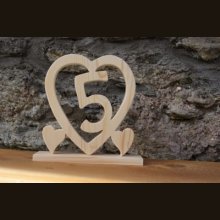 Coeur noce de bois, 5 ans de mariage, cadeau déco original, fait main, idée cadeau noce de bois