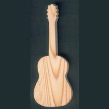 Guitare en bois 15cm décoration musique