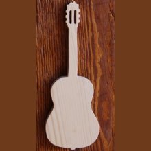 Guitare en bois ht20cm décoration interieur thème musique, cadeau musicien guitariste