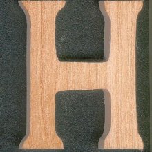 Lettre H en bois a peindre et a coller hauteur 5 cm