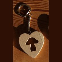 porte clef coeur et champignon