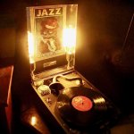 LAMPE JAZZ TOURNE DISQUE VINTAGE