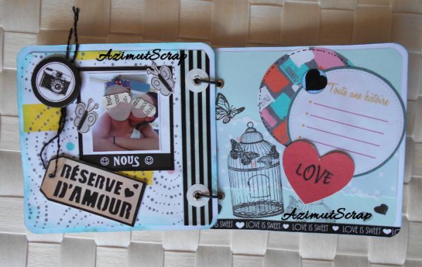 scrapbooking, azimutscrap, boutique, mini album personnalisé