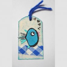 Animaux rigolos en forme de marque-pages pour enfants en tissu jean et acrylique multicolore pour aimer lire et