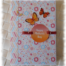 Carnet, album, recueil de poèmes fleurs d'été 'Happy Mother's day' multicolore bleu rose en papier carton