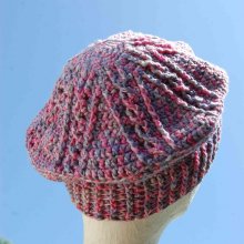 Béret enfant rose gris clair et foncé en viscose