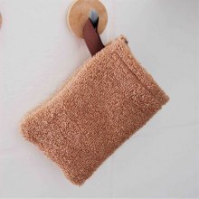 Gant de toilette marron taille enfant