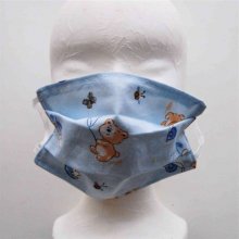 Masque enfant double coton motif ours escargot hérisson