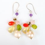 Boucles d'OreillesTrésor n°7 Argent 925 Multipierres