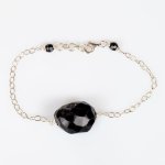 Bracelet 'Ma Précieuse en Onyx Noir' Argent 925