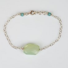 Bracelet 'Ma Précieuse Aqua Calcédoine' Argent 925