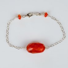 Bracelet 'Ma Précieuse Cornaline' Argent 925