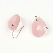 Boucles d'Oreilles Goutte Rose Création