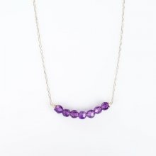 Collier Pendentif 'All My Stars Aligned' Argent 925 Améthyste