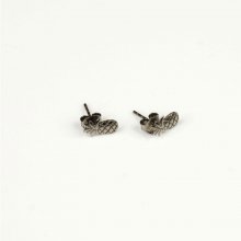 Boucles d'Oreilles Ananas 925 Noir