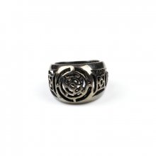 Chevalière fibule de Télémaque Argent 925 Rhodium Noir