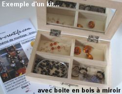 Kit bijou dans coffret cadeau en bois