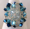 Bague avec strass Addison bleu en kit