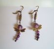 Kit Boucles d'oreilles Libellule Jaspe violet