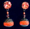 Boucles d'oreilles Cabochons Corail