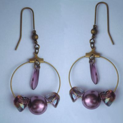 Crystal Lilac shadow earrings