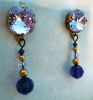 Boucles d'oreilles en kit Cabochons Violet