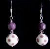 Boucles d'oreilles Pois Lilas