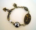 Bracelet bronze Oiseaux et chats