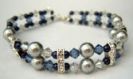 Bracelet Double Nacre bleu