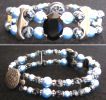 Bracelet 2 rangs aux obsidiennes