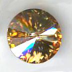 14mm Swarovski 1122 round Rivoli Crystal Golden Shadow