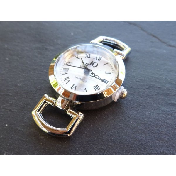 Silver round watch face for creating watches