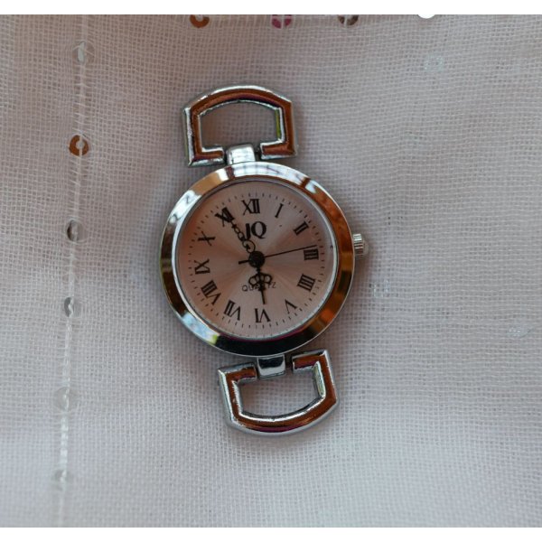 Silver round watch face for creating watches