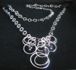 Collier cascade d'anneaux en argent