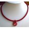 Red large leather cord necklace kit