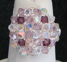 Crystal Amethyst Arz bead ring kit