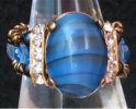 Kit bague Avalon verre bleu