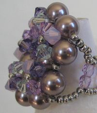 Mauve Oléron bead ring kit