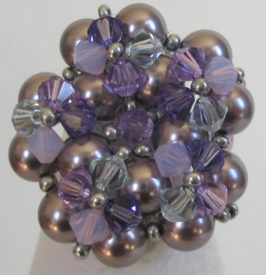Mauve Oléron bead ring kit