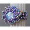 Blue iridescent Syros bead ring kit