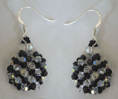 Crystal and black Arz earrings kit