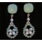 Opal green and white drop Earrings tutorial