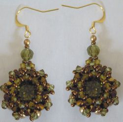 Khaki and bronze Djerba earrings kit