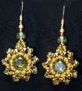 Khaki and bronze Djerba earrings kit