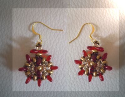 Red Indiana earrings tutorial