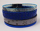 Kit bracelet  manchette quatuor de cuir  bleus